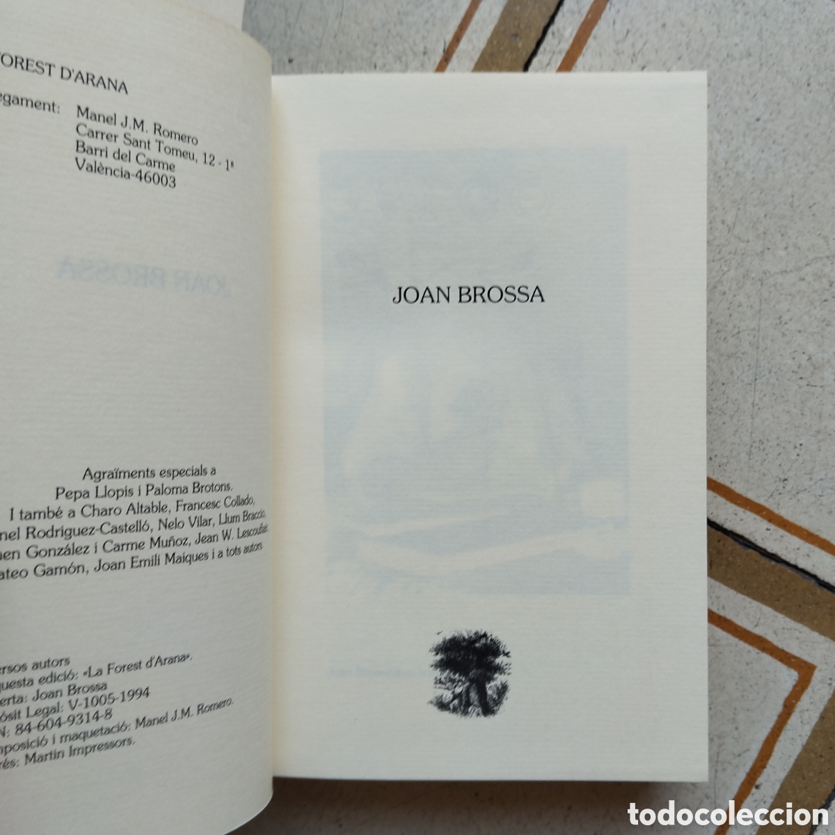 Libros de segunda mano: JOAN BROSSA LA FOREST DARANA 1994 inclou invitaci&oacute; a la presentaci&oacute; del llibre - Foto 4