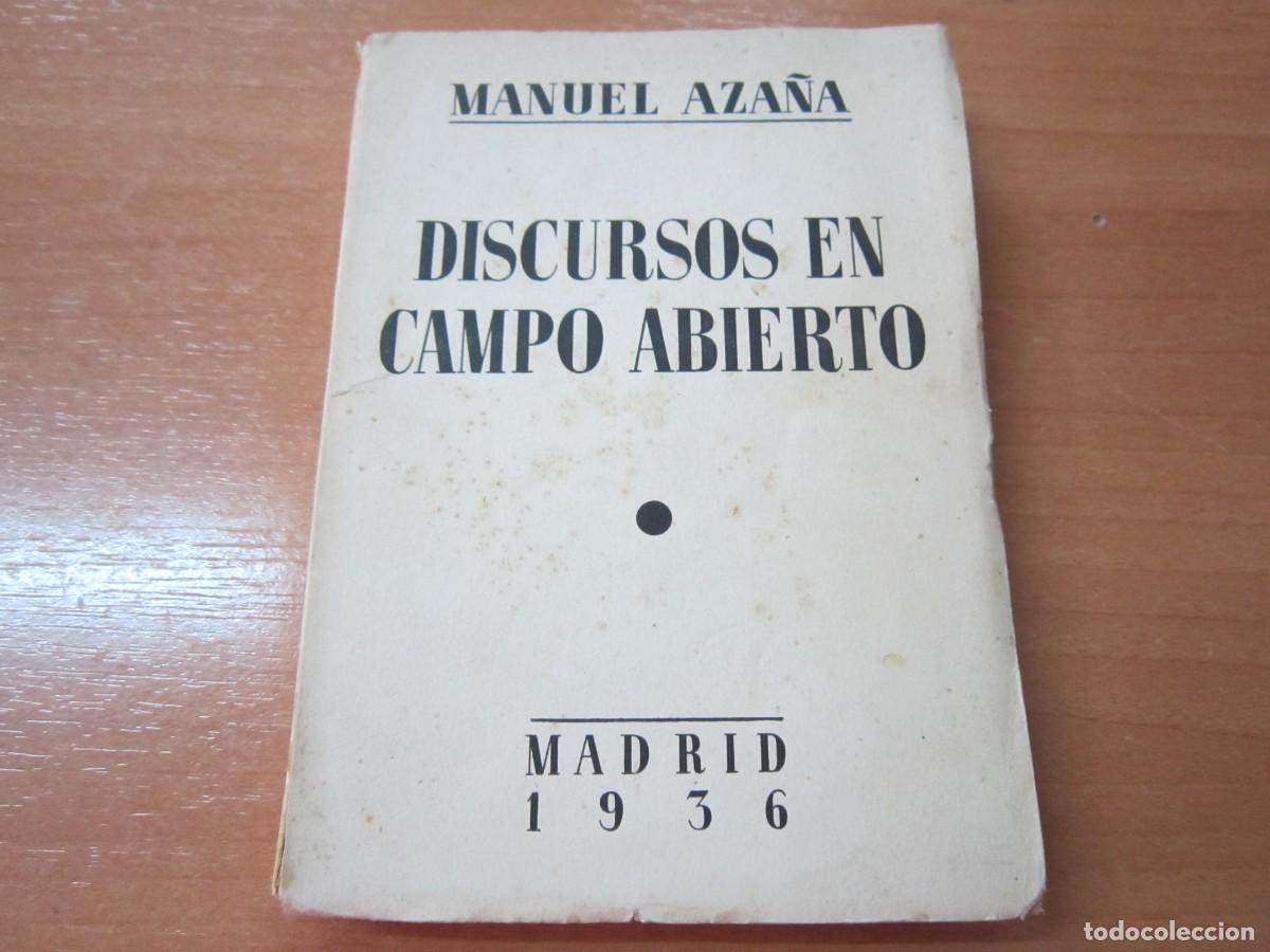 Libros de segunda mano: Discursos en campo abierto, de Manuel Aza&ntilde;a - Foto 1