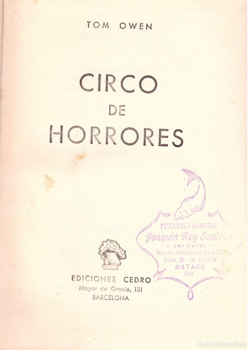 Libros de segunda mano: CIRCO DE HORRORES - Foto 1
