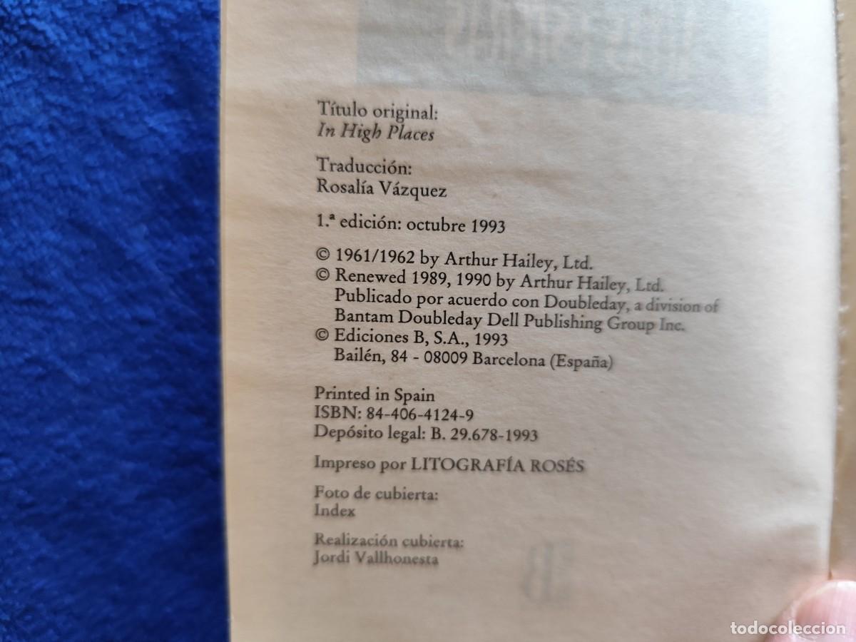 Libros de segunda mano: Altas Esferas Arthur Hailey Ediciones B 1993 Colecci&oacute;n VIP - Foto 6