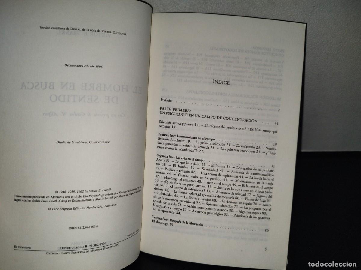 Libros de segunda mano: 158- EL HOMBRE EN BUSCA DE SENTIDO - VIKTOR E. FRANKL - Foto 5