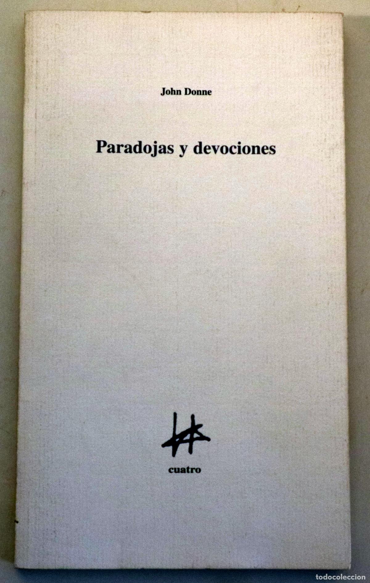 Libros de segunda mano: DONNE, John - PARADOJAS Y DEVOCIONES - Valladolid 1997 - Foto 1