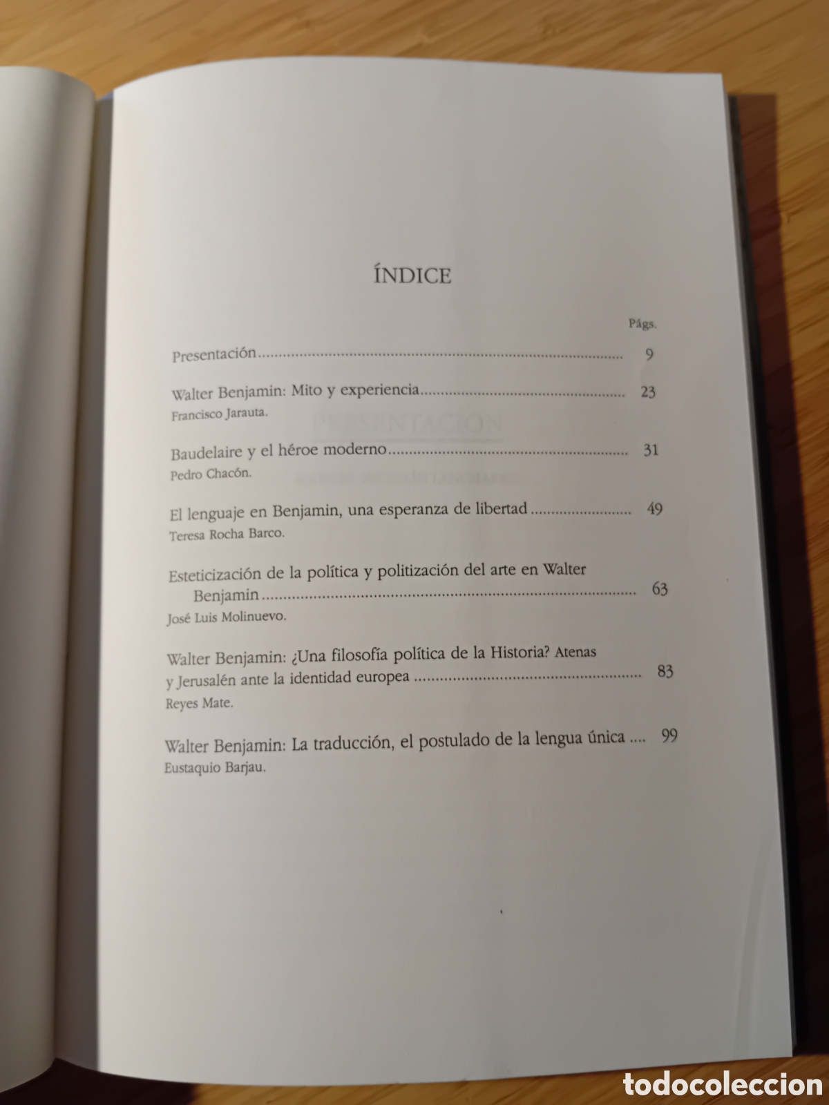 Libros de segunda mano: Walter Benjamin (Manuel Pecellin y Isidoro Reguera 1994) - Foto 2