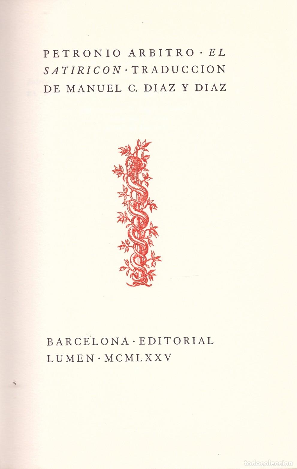 Libros de segunda mano: EL SATIRICON - Foto 1