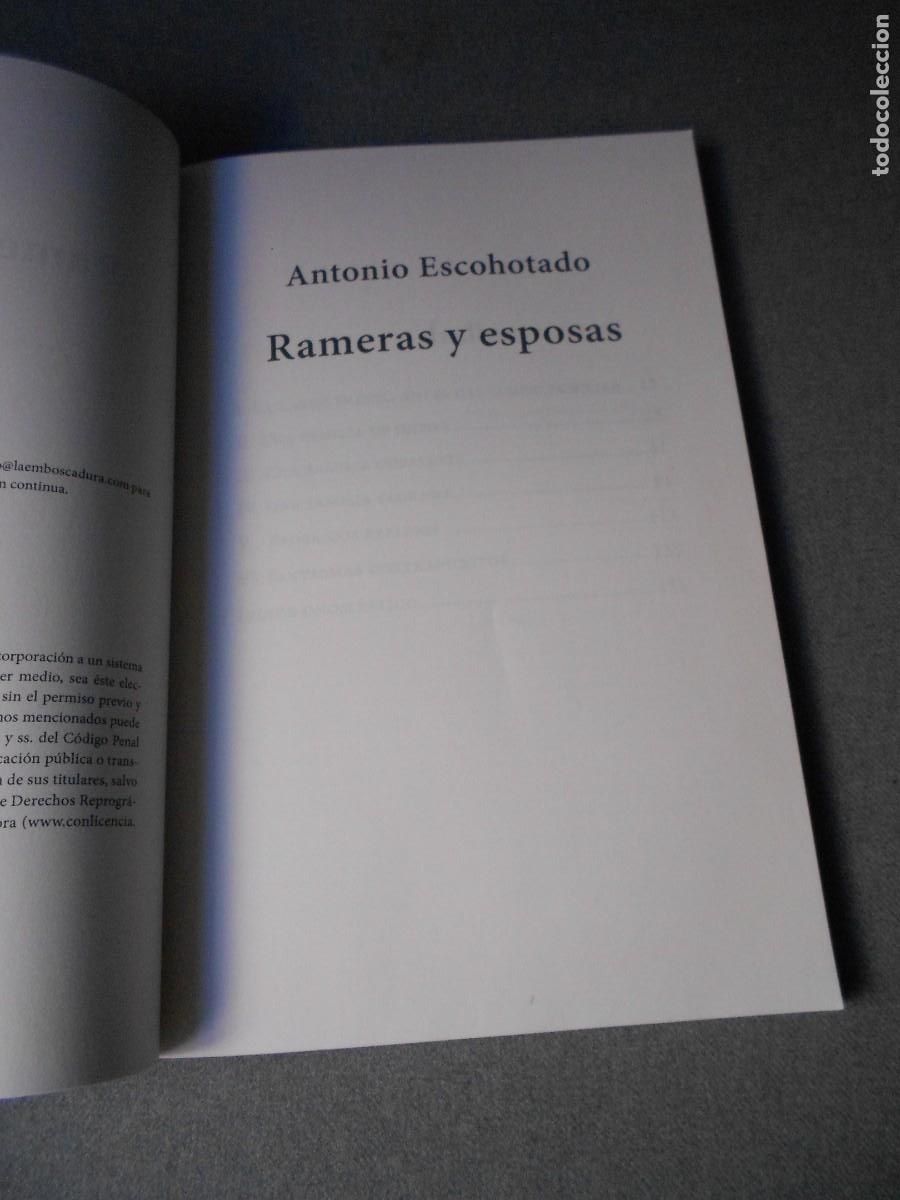 Libros de segunda mano: RAMERAS Y ESPOSAS. ANTONIO ESCOHOTADO. - Foto 2