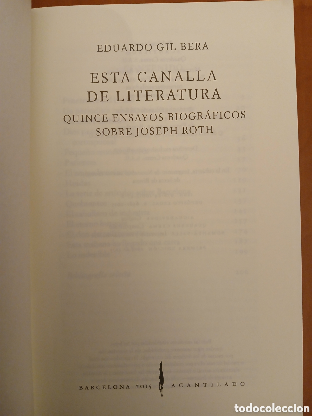 Libros de segunda mano: Esta canalla de literatura. Eduardo Gil Bera. - Foto 3