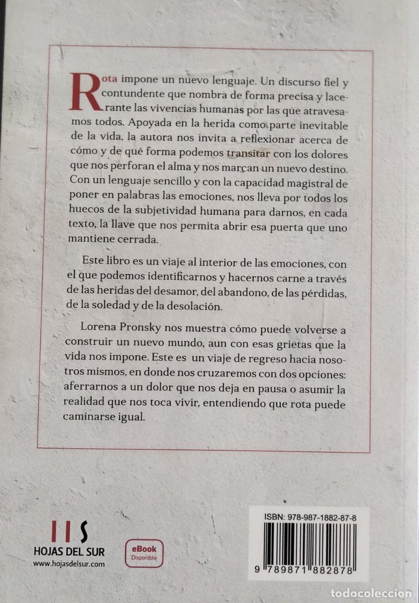 Libros de segunda mano: Lorena Pronsky-Rota.Se camina igual.Hojas del sur.2018. - Foto 2