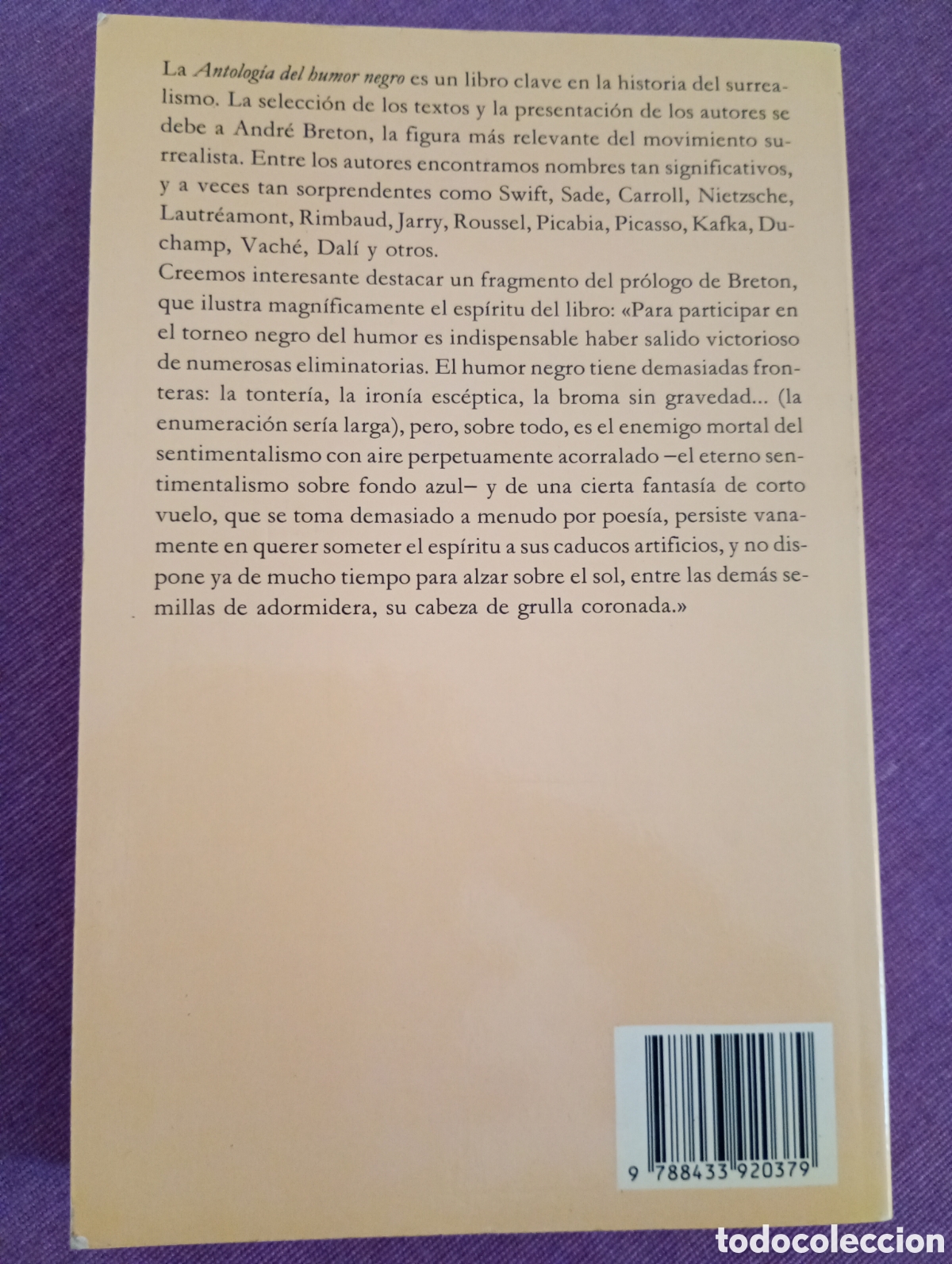 Libros de segunda mano: Andre Breton .Antologia del humor negro . compactos . - Foto 2