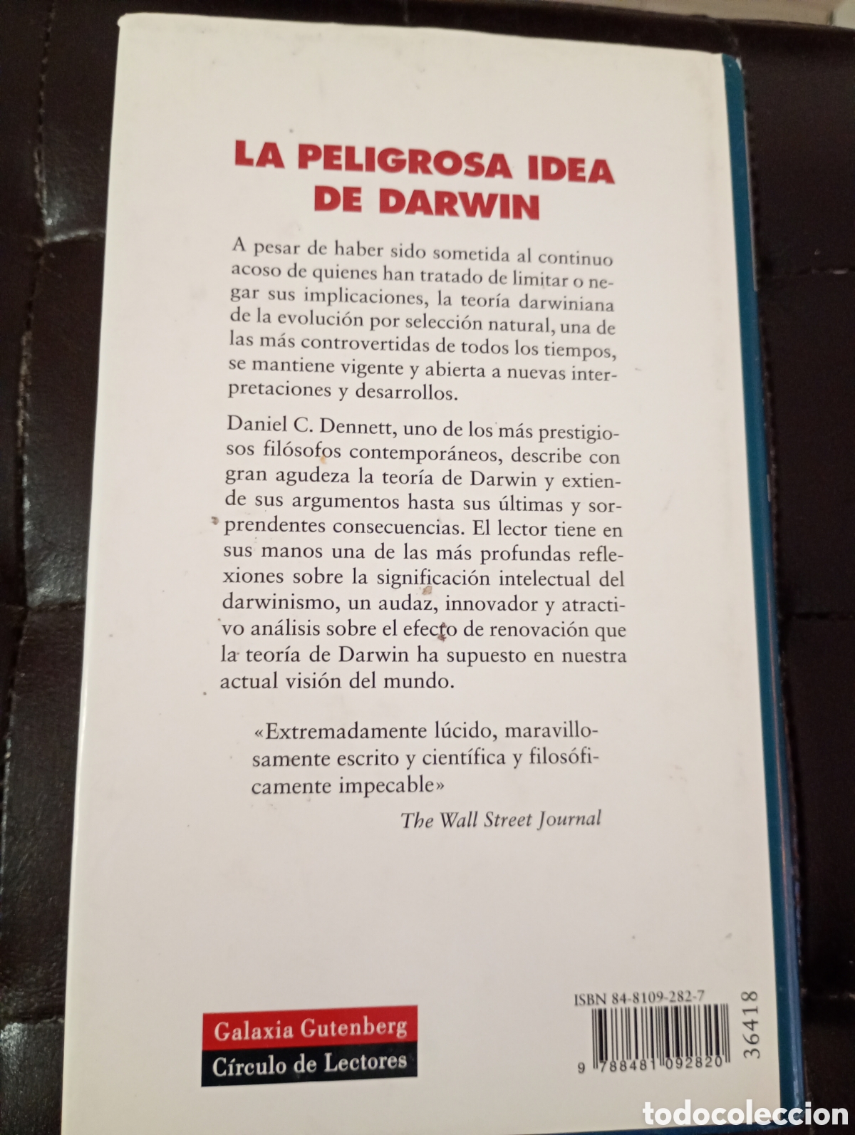 Libros de segunda mano: Daniel C . Dennett .La peligrosa idea de Darwin . Galaxia Gutenberg . - Foto 2