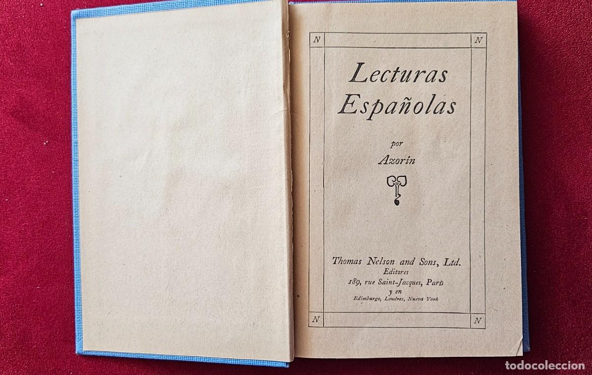Libros de segunda mano: Azorin, Lecturas Espa&ntilde;olas - Foto 2