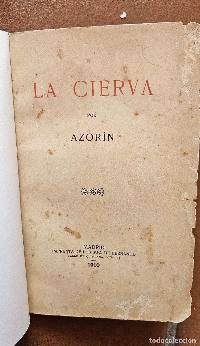 Libros de segunda mano: Azorin, La Cierva 1910 - Foto 2