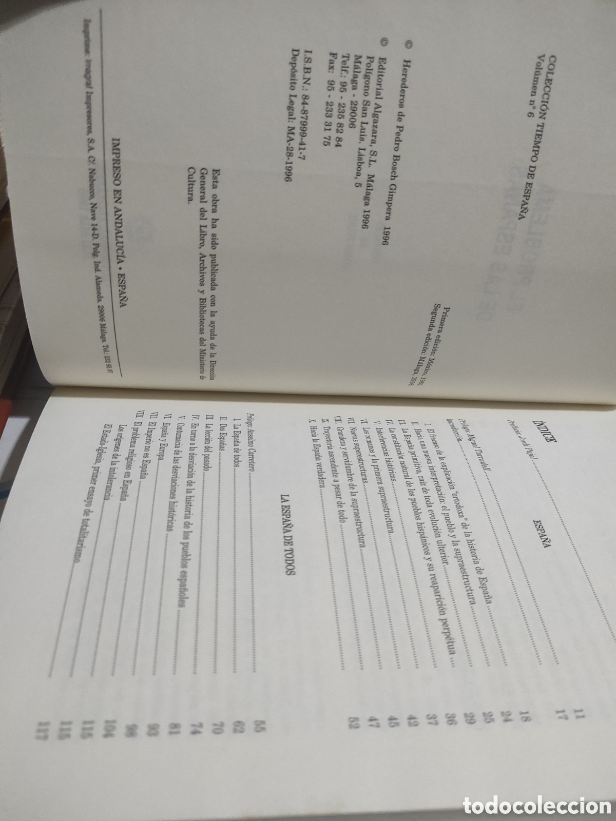 Libros de segunda mano: EL PROBLEMA DE LAS ESPA&Ntilde;AS - PEDRO BOSCH GIMPERA - ALGAZARA 1996 - Foto 3