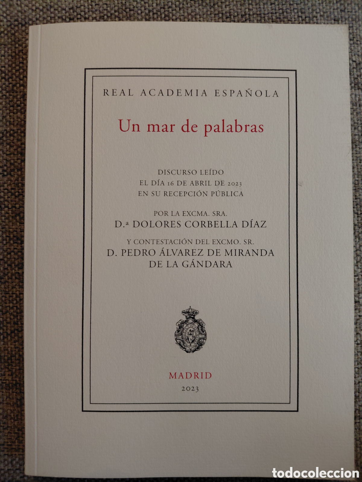 Libros de segunda mano: UN MAR DE PALABRAS / DOLORES CORBELLA - Foto 1