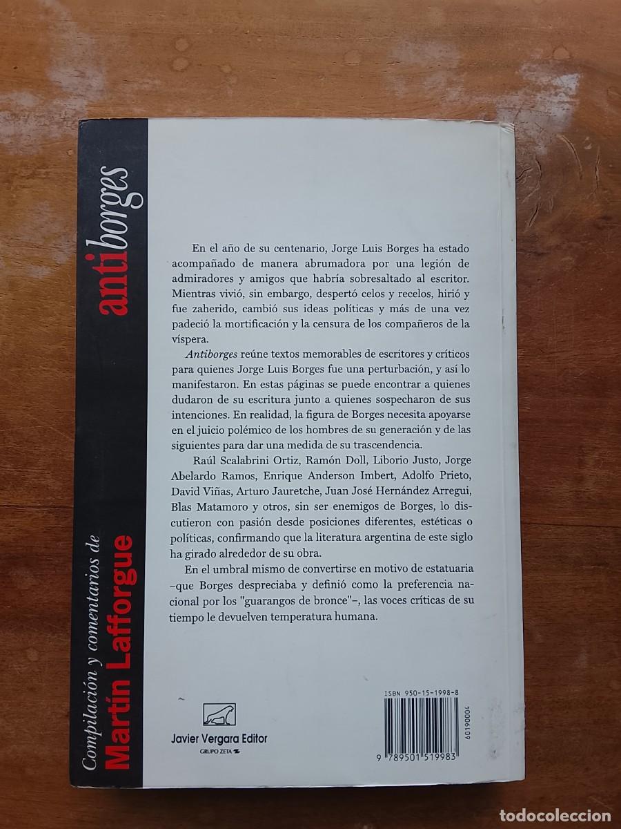 Libros de segunda mano: Antiborges. Textos memorables de escritores y cr&iacute;ticos - Foto 4