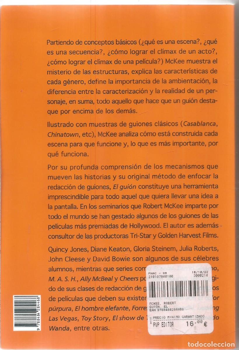 Libros de segunda mano: ROBERT McKEE. EL GUION STORY. ALBA - Foto 2