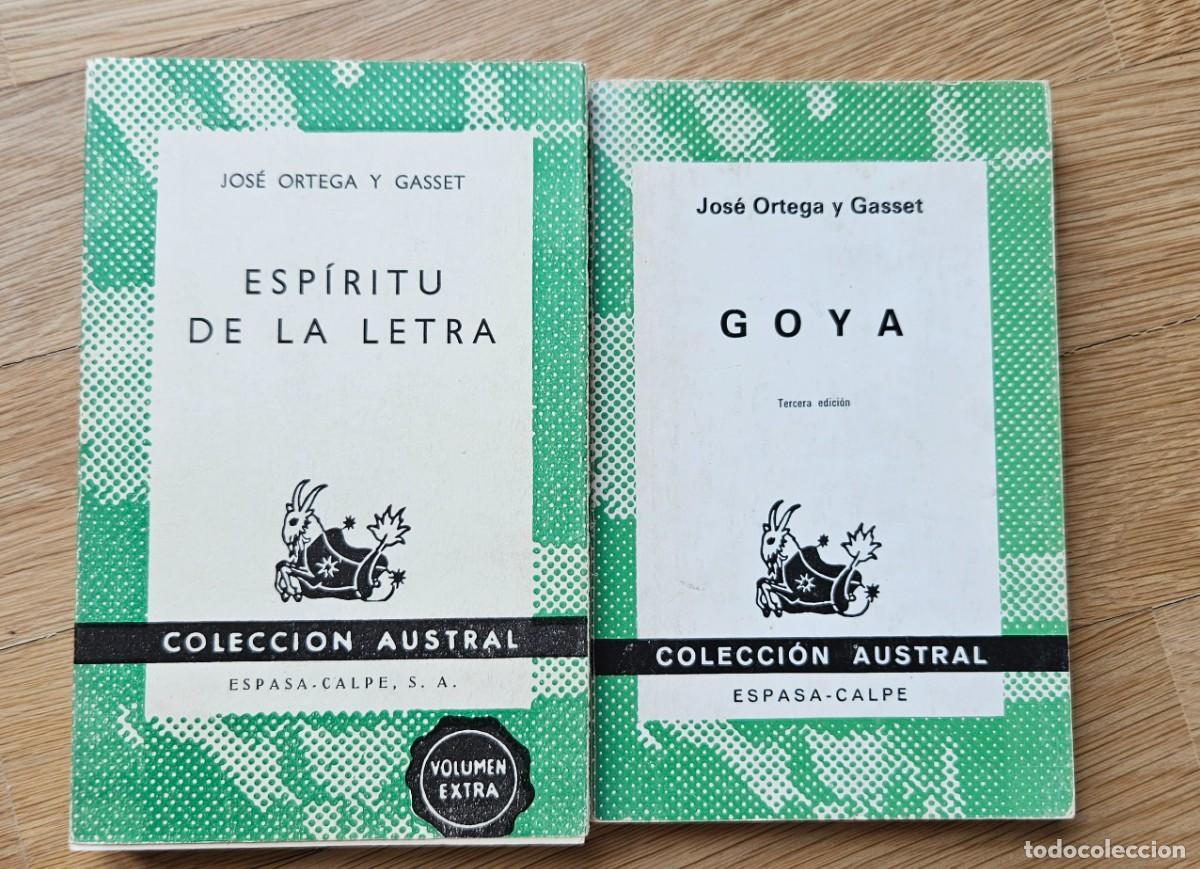 Libros de segunda mano: Ortega, El Espiritu y la Letra Goya 2 vol. Austral - Foto 1