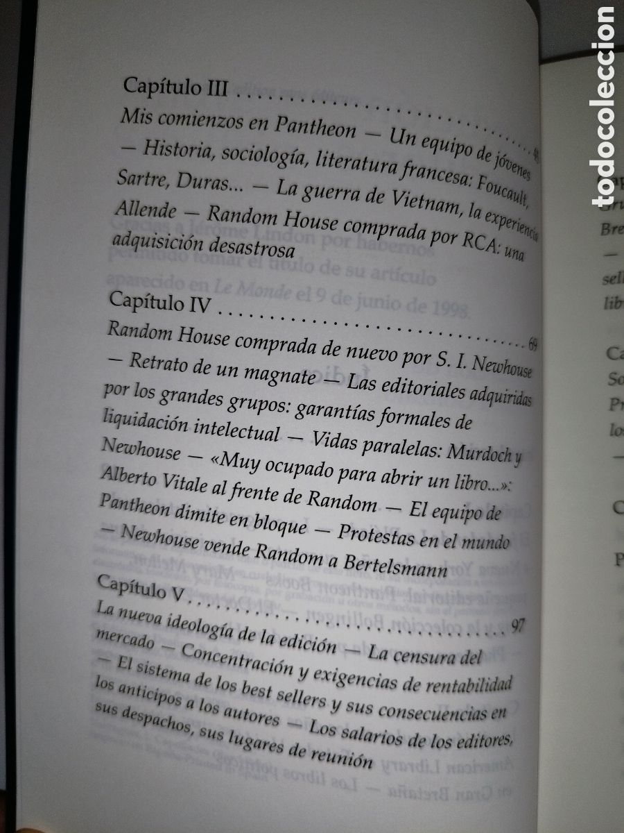 Libros de segunda mano: ANDRE SCHIFFRIN: LA EDICION SIN EDITORES. ED. DESTINO, 2000 PRIMERA EDICION. - Foto 6