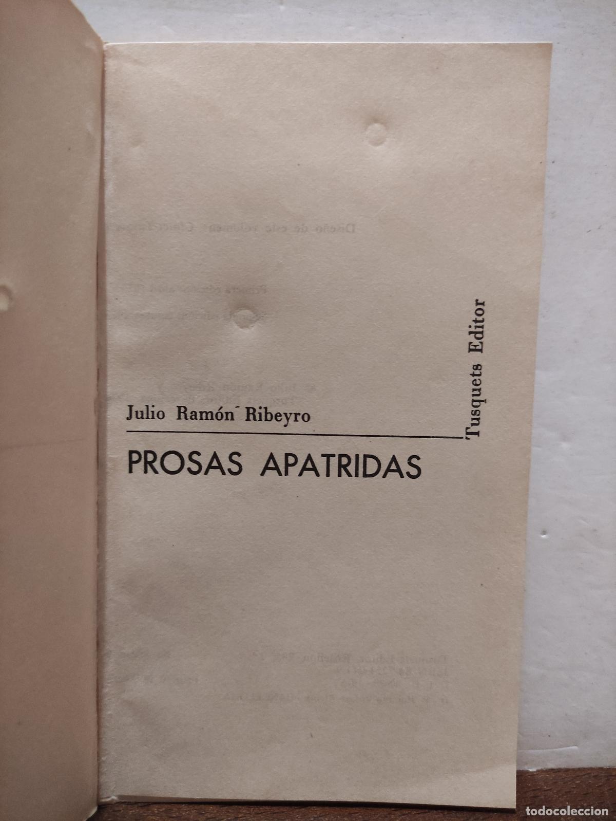 Libros de segunda mano: PROSAS APATRIDAS - JULIO RAMON RIBEYRO - Foto 3
