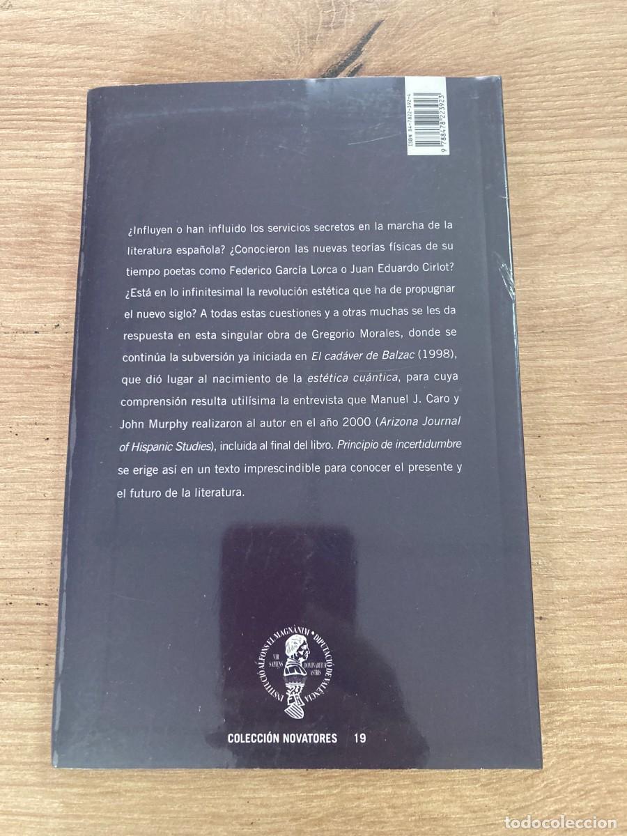 Libros de segunda mano: Principio de incertidumbre Gregorio Morales - Foto 2