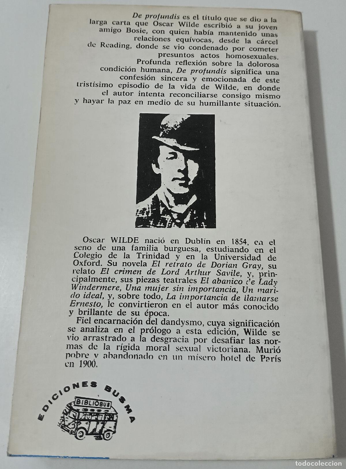 Libros de segunda mano: De profundis - Wilde, Oscar - Foto 4