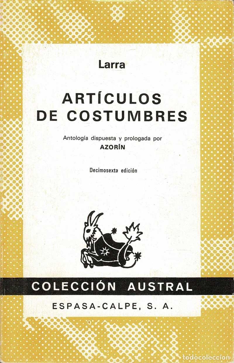 Libros de segunda mano: Art&iacute;culos de costumbres - Larra - Foto 1