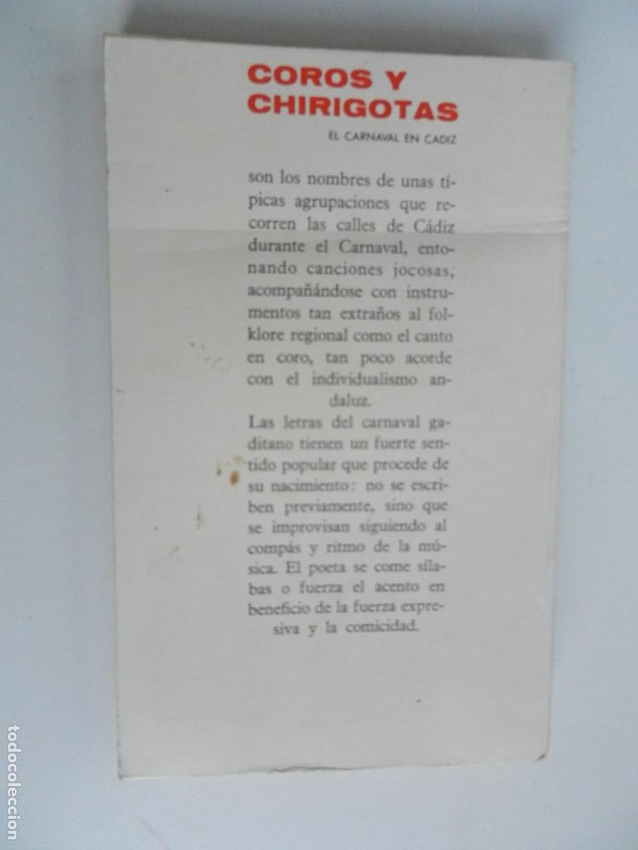 Libros de segunda mano: COROS Y CHIRIGOTAS - EL CARNAVAL EN C&Aacute;DIZ - RAM&Oacute;N SOLIS - TAURUS EDICIONES 1966. - Foto 2
