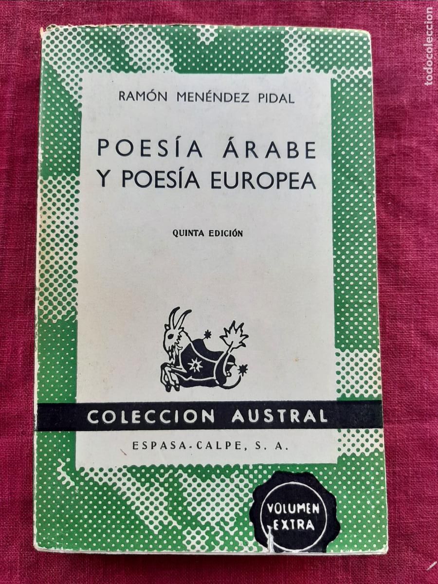 Second hand books: Poes&iacute;a &aacute;rabe y poes&iacute;a europea - Men&eacute;ndez Pidal, Ram&oacute;n