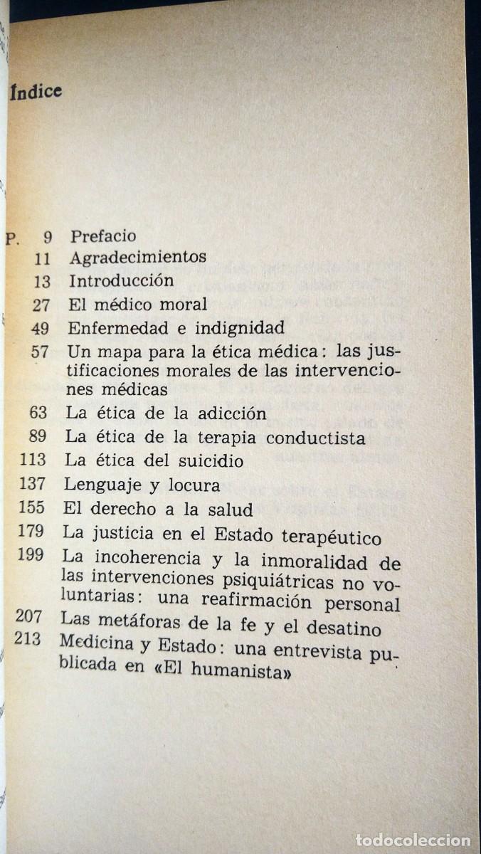 Libros de segunda mano: LA TEOLOG&Iacute;A DE LA MEDICINA - THOMAS SZASZ - Foto 5