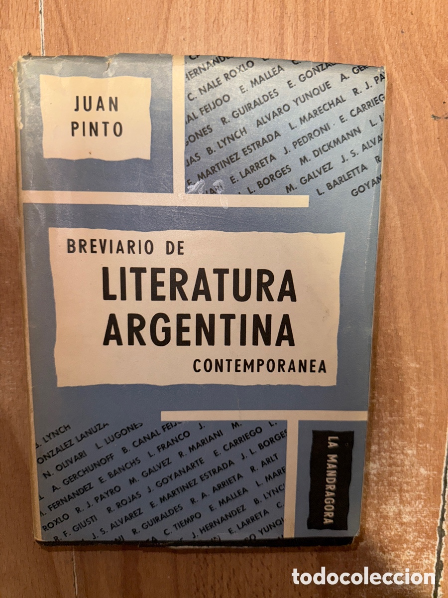 Libros de segunda mano: PINTO, Juan. Breviario de literatura argentina contempor&aacute;nea