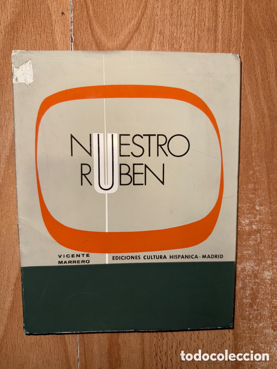 Libros de segunda mano: MARERO, Vicente. Nuestro Rub&eacute;n: (Dedicatoria y aut&oacute;grafo del autor)