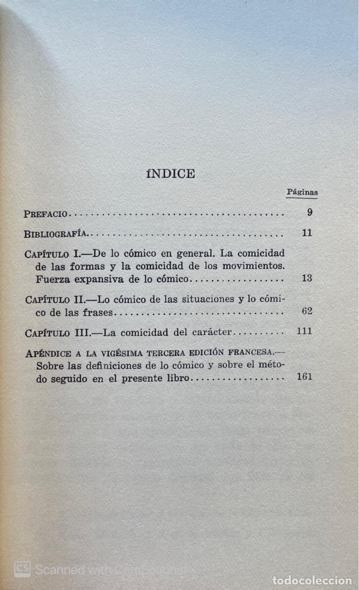 Libros de segunda mano: La Risa de Henri Bergson - Foto 2