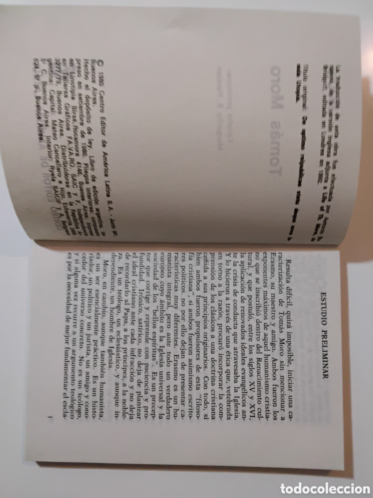 Libros de segunda mano: Utop&iacute;a &mdash; Tom&aacute;s Moro (Biblioteca B&aacute;sica Universal, 1980) - Foto 4
