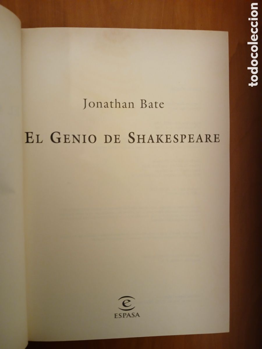 Libros de segunda mano: El genio de Shakespeare. Jonathan Bate. - Foto 3