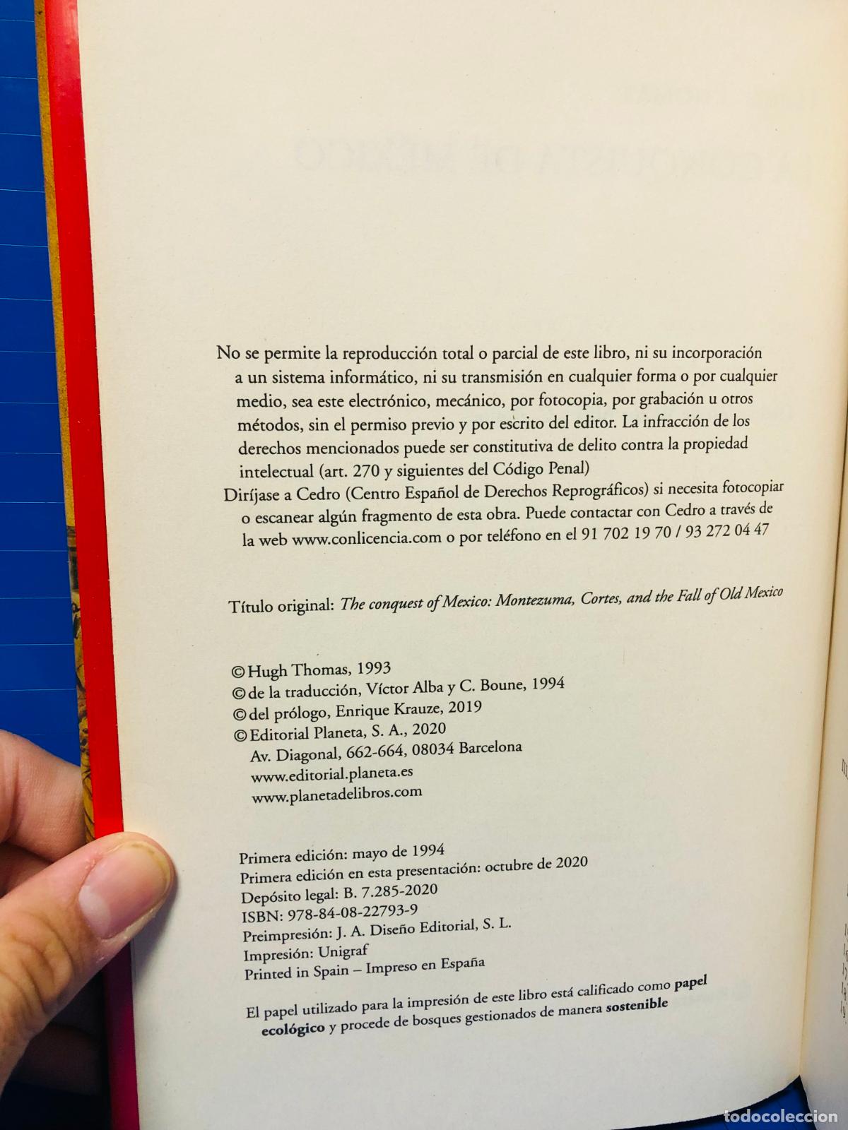 Libros de segunda mano: LA CONQUISTA DE MEXICO - ED. PLANETA - HUGH THOMAS - 2020 - Foto 3