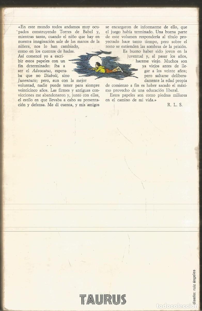 Libros de segunda mano: ROBERT LOUIS STEVENSON. VIRGINIBUS PUERISQUE. TAURUS. PRIMERA EDICION - Foto 2