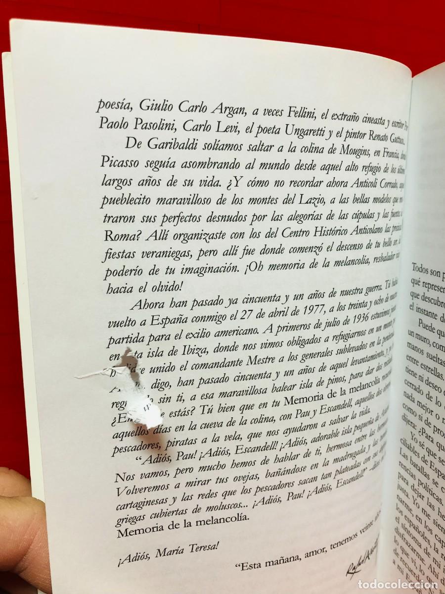 Libros de segunda mano: MEMORIA DE LA MELANCOL&Iacute;A &ndash; ED. ABRIL &ndash; M. T. LE&Oacute;N &ndash; 2001 - Foto 5