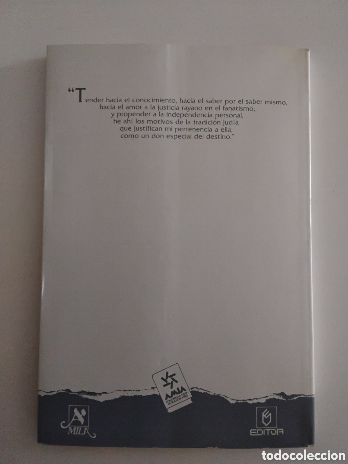 Libros de segunda mano: Albert Einstein &mdash; Este es mi pueblo. Editorial Leviat&aacute;n. Bs.As. 1988 - Foto 2