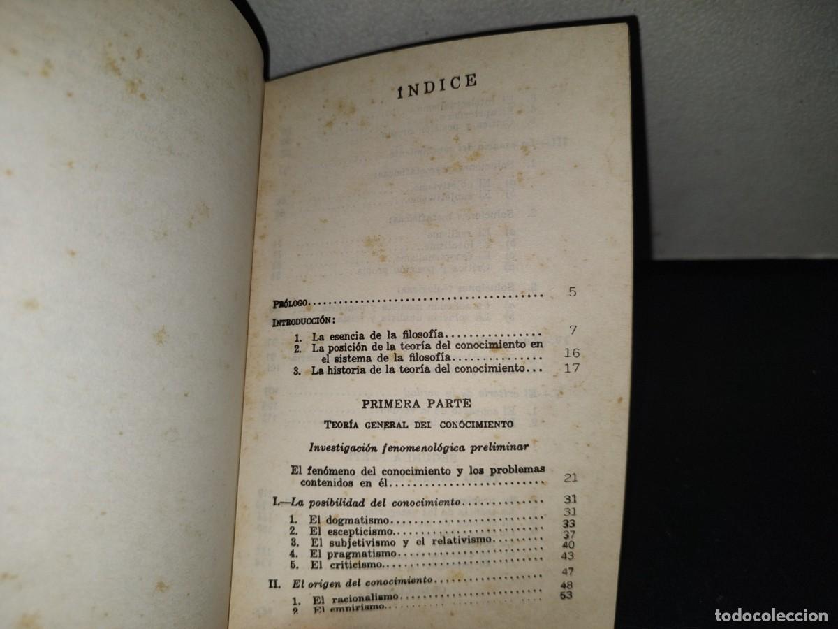 Libros de segunda mano: 205- teor&iacute;a del conocimiento - j. hessen - ediciones quinto sol - Foto 5
