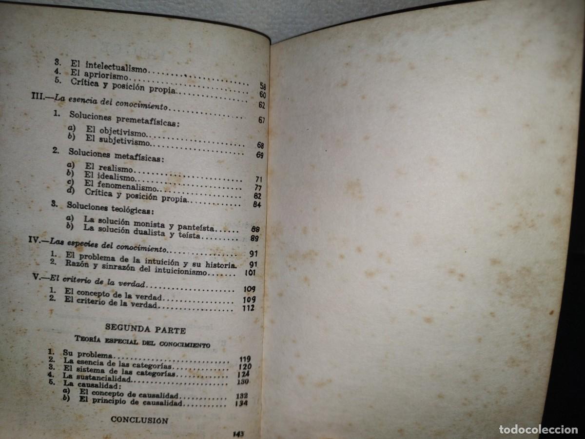 Libros de segunda mano: 205- teor&iacute;a del conocimiento - j. hessen - ediciones quinto sol - Foto 6