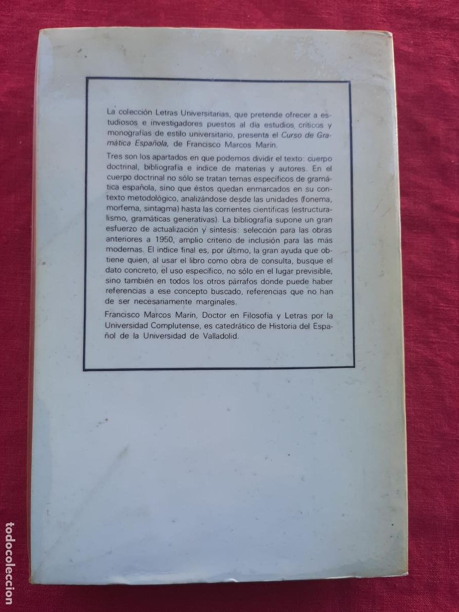 Libros de segunda mano: Curso de Gram&aacute;tica Espa&ntilde;ola - Marcos Mar&iacute;n, Francisco - Foto 2