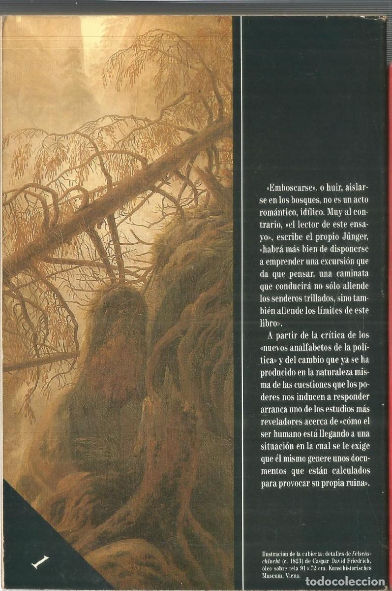 Libros de segunda mano: ERNST JUNGER. LA EMBOSCADURA. TUSQUETS. PRIMERA EDICION - Foto 2