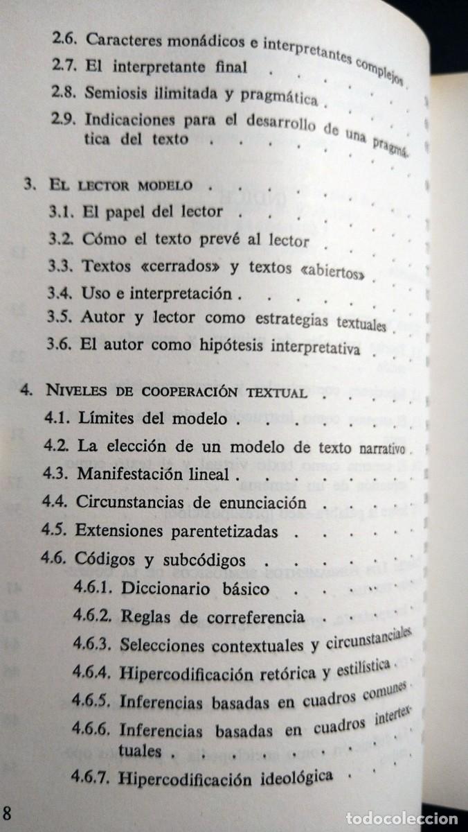 Libros de segunda mano: LECTOR EN FABULA - UMBERTO ECO - Foto 7