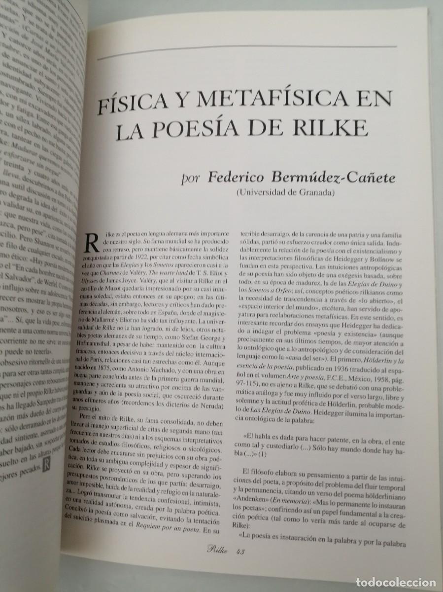 Libros de segunda mano: REVISTA RILKE, A&ntilde;o I, No- 1, 1998. - Foto 3
