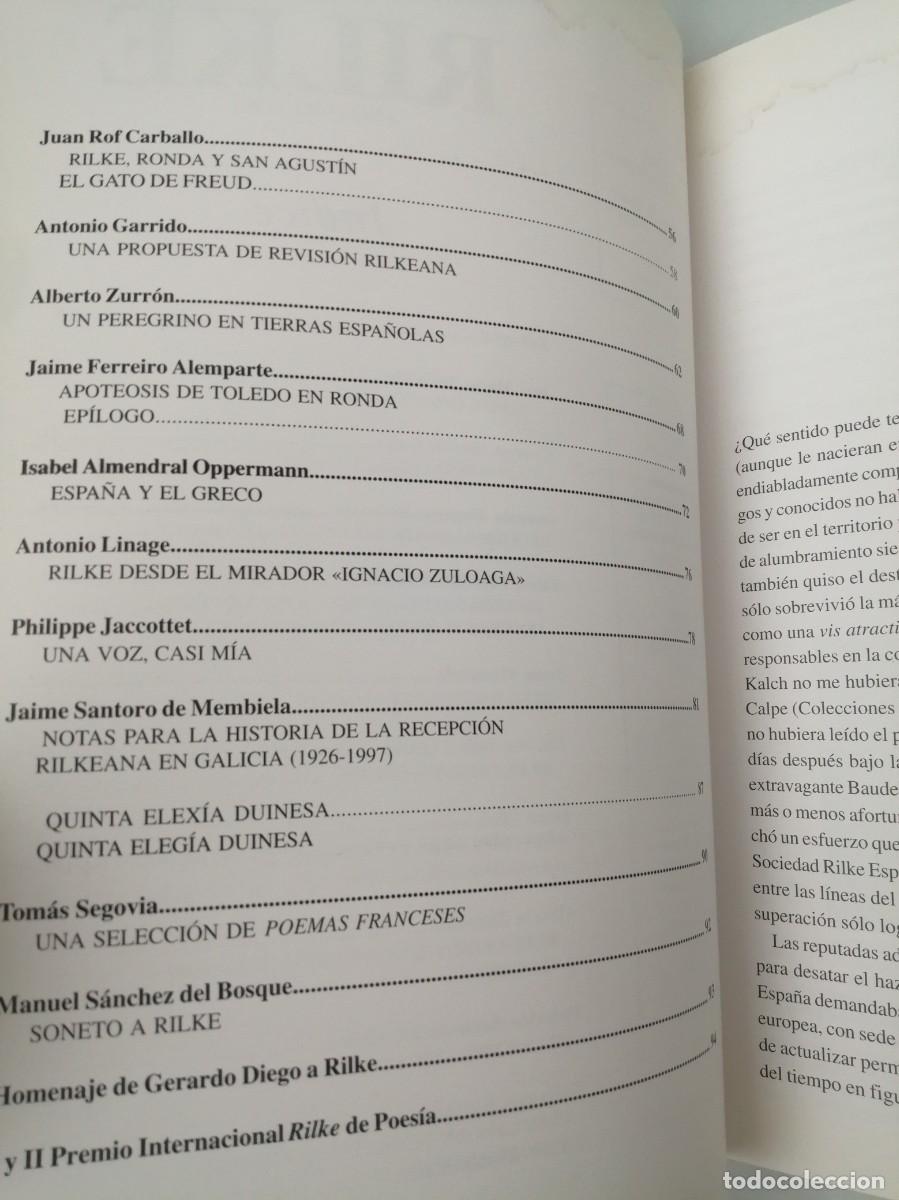 Libros de segunda mano: REVISTA RILKE, A&ntilde;o I, No- 1, 1998. - Foto 6
