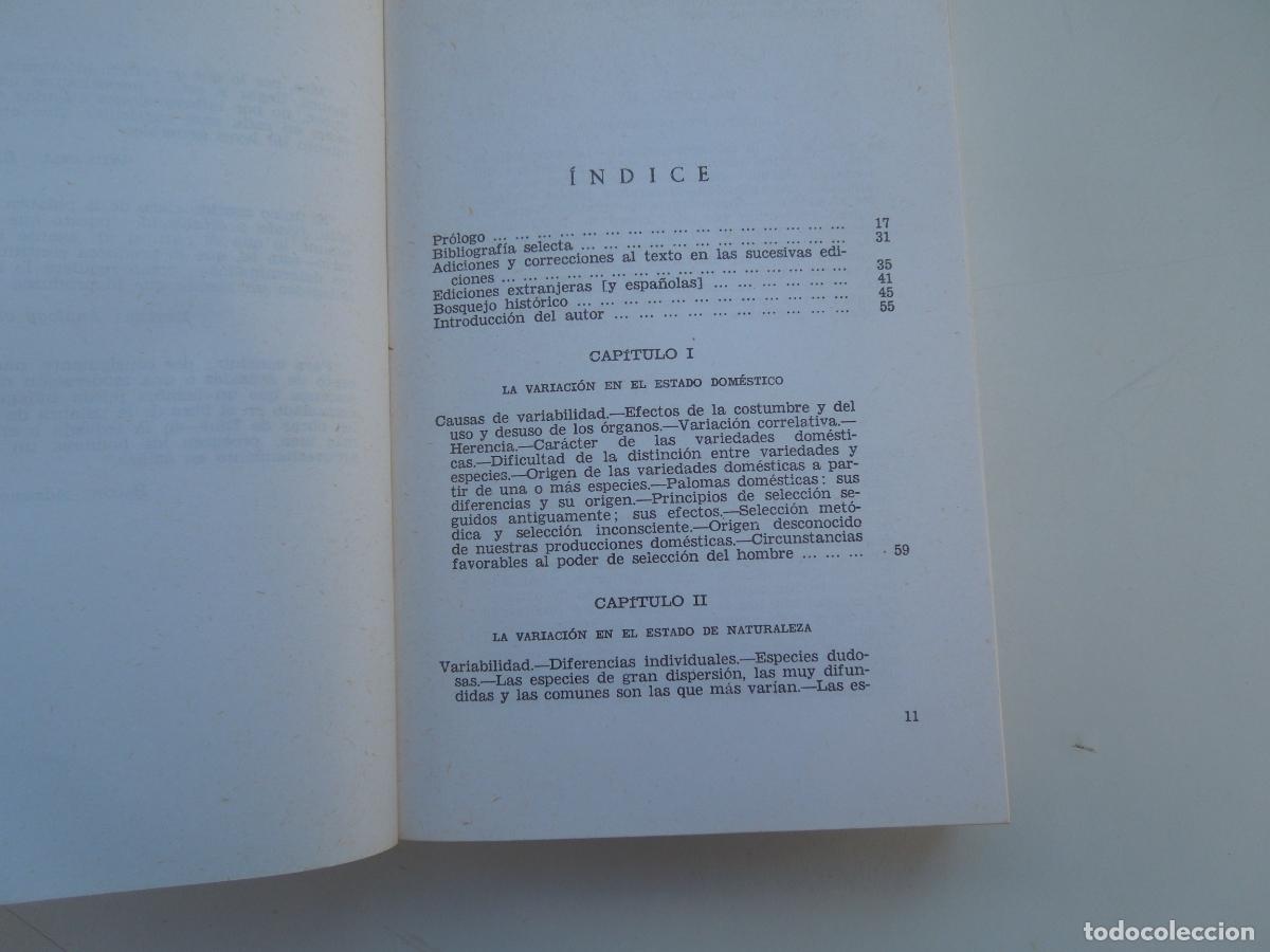 Libros de segunda mano: EL ORIGEN DE LAS ESPECIES - CHARLES DARWIN - EDAF EDICIONES 1977. - Foto 5