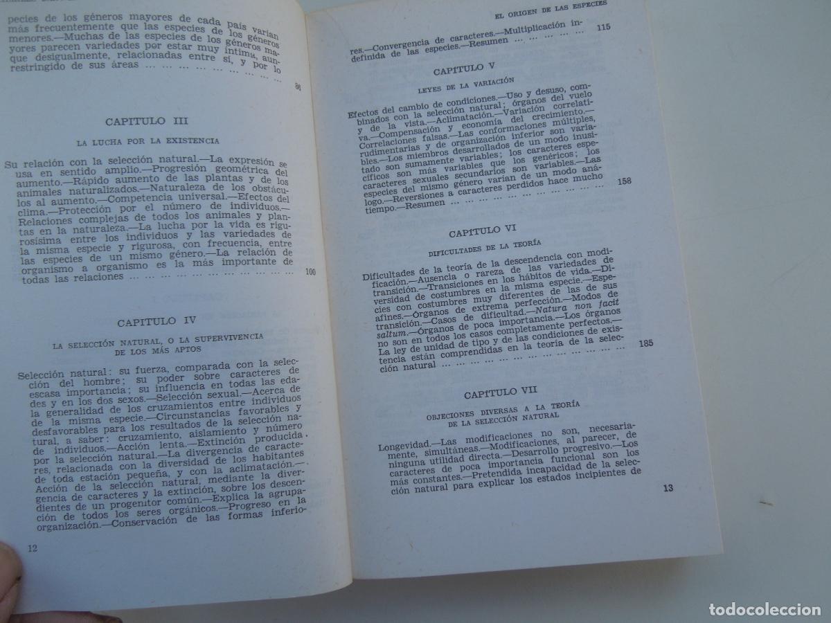 Libros de segunda mano: EL ORIGEN DE LAS ESPECIES - CHARLES DARWIN - EDAF EDICIONES 1977. - Foto 6