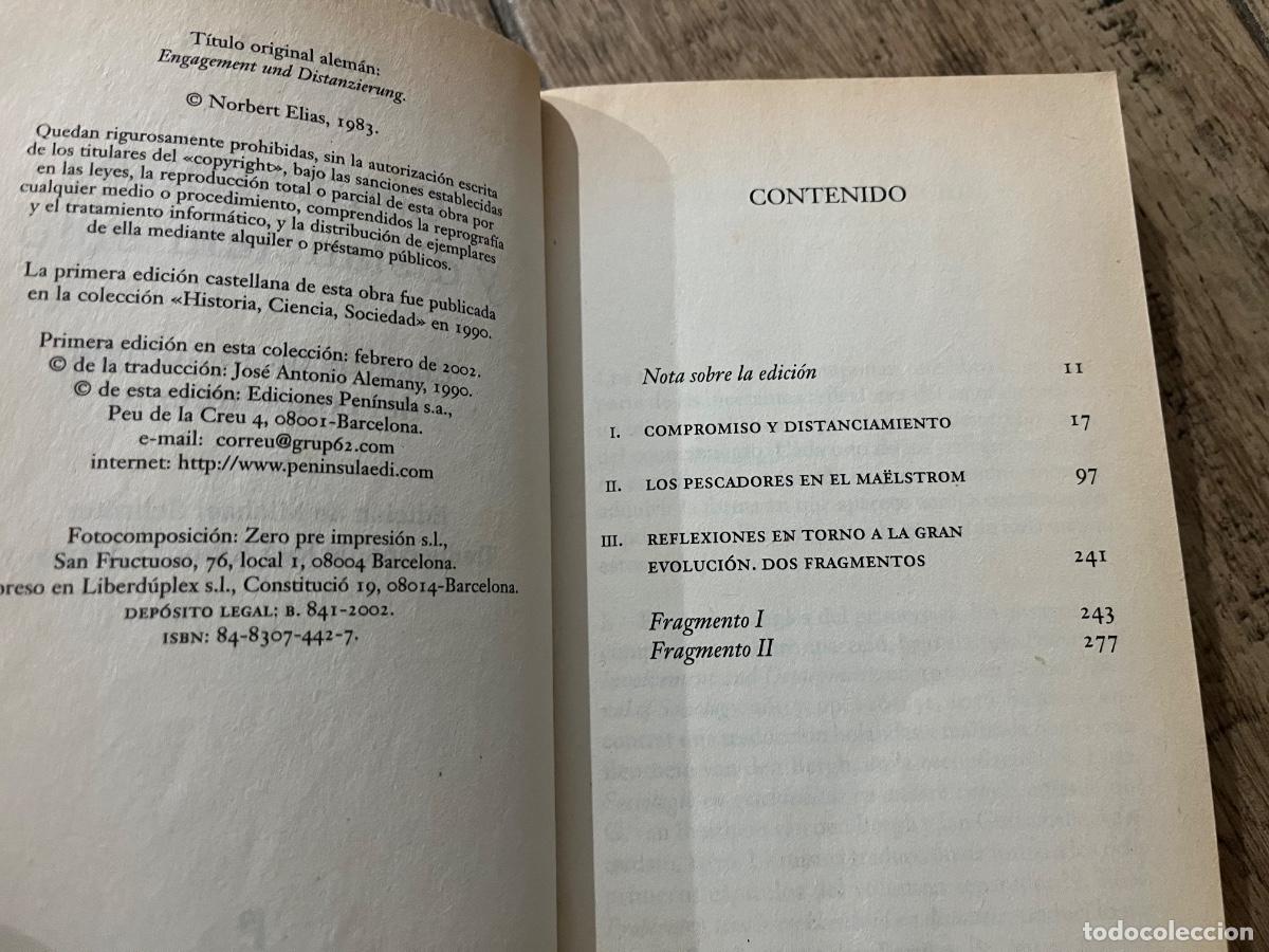 Libros de segunda mano: COMPROMISO Y DISTANCIAMIENTO. NORBERT ELIAS - Foto 6