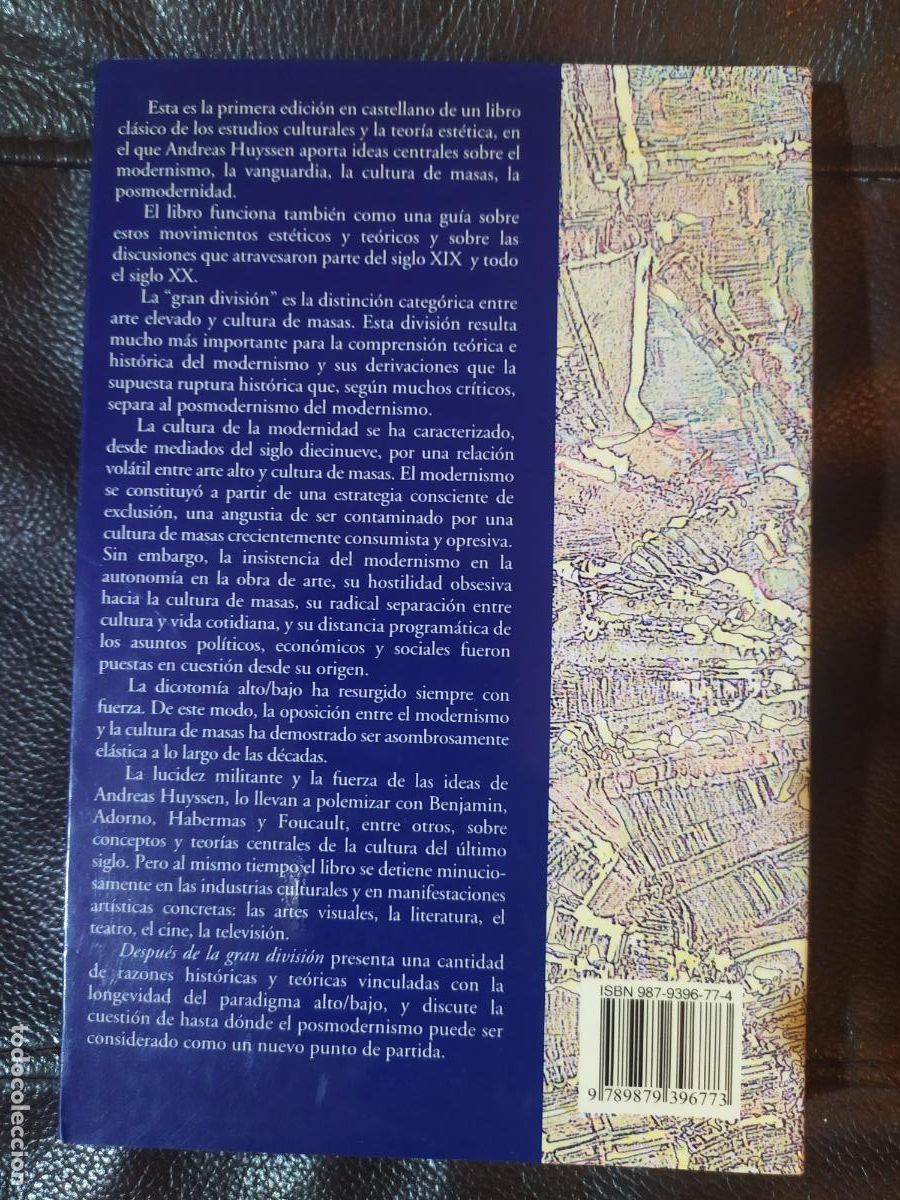 Libros de segunda mano: DESPUES DE LA GRAN DIVISION ANDREAS HUYSSEN - Foto 2