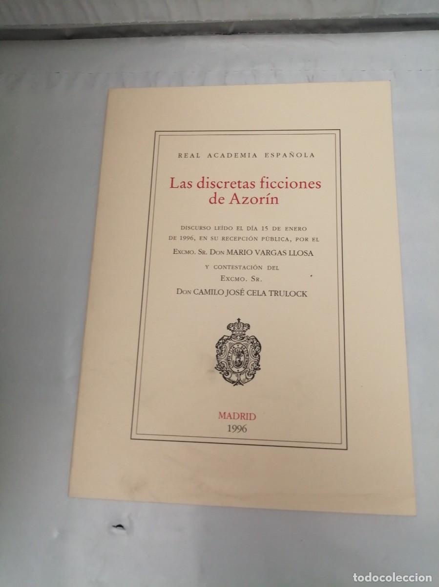Gebrauchte B&uuml;cher: LAS DISCRETAS FICCIONES DE AZOR&Iacute;N. Discurso (Incluye tarjeta manuscrita por Juli&aacute;n Mar&iacute;as)