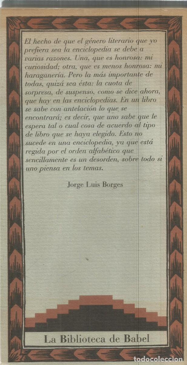 Libros de segunda mano: BORGES A/Z. EDICIONES SIRUELA. LA BIBLIOTECA DE BABEL. PRIMERA EDICION - Foto 2